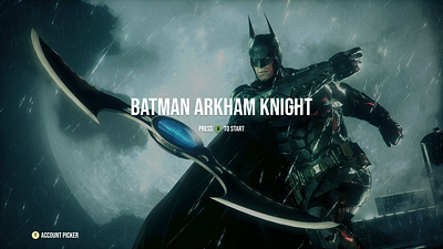 Batman - Arkham Knight Main Menu Redesign 2d batman batman arkham clean concept dc comics design interface light ui logo redesign rocksteady superheros ui video games warner brothers xbox