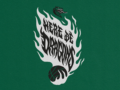 NCAA - UAB Blazers / Merch basketball dragons fire handlettering handtype illustration lettering letters ncaa type typography