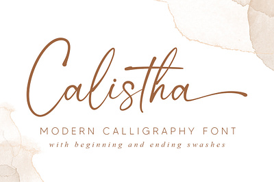 Calistha Font authentic beautiful beauty design display elegant feminine flower font handwritten invitation logo lovely magical rainbow script signature stylish swash wedding