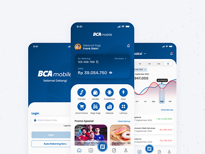 BCAmobile - Banking App Revamp bank banking app bca bcamobile case study finace finance app fintech fintech app mobile app mobile banking ui design uiux ux design