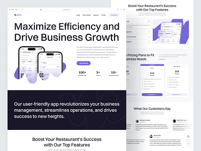 pointr. - POS App Landing Page business cafe cashier coffeeshop landing landing page point of sales pos pos landing pos system restaurant shopping transaction ui ui design uiux waiter web design