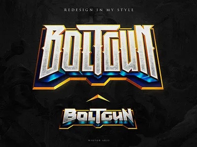 Boltgun warhammer 40 000 design doom game game logo lettering logo logo design logo for sale logotype typography warhammer 40000