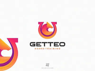 Getteo branding colorful design graphic graphic design horse logo logo modern ui vector