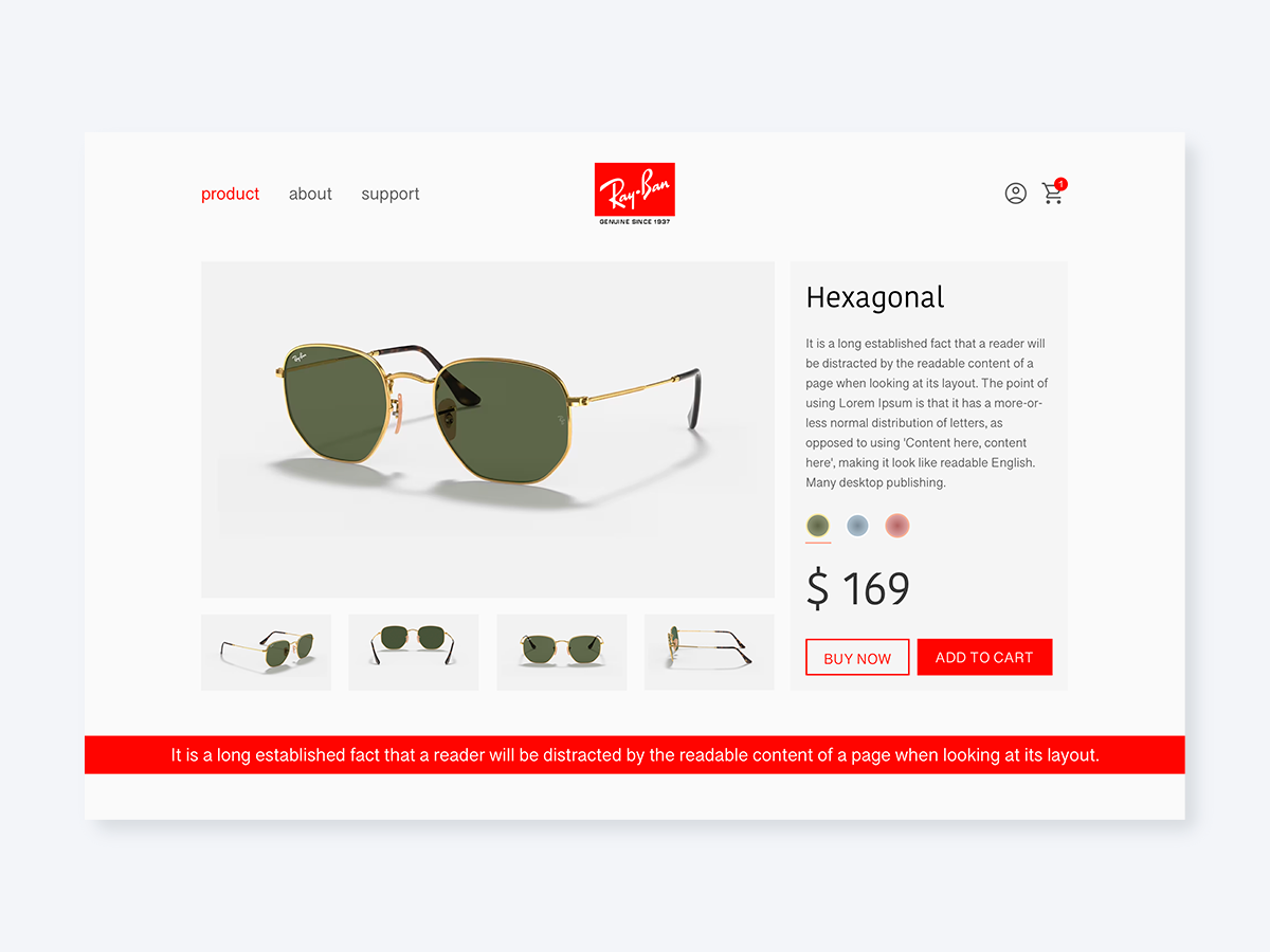 Daily UI 012 - E-Commerce Shop (Single Item) dailyui ecommerce interface minimalist ui design