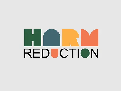 Harm Reduction affinity amateur design logo typography vector