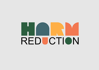 Harm Reduction affinity amateur design logo typography vector