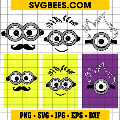 Minion Face SVG minion face svg svgbees