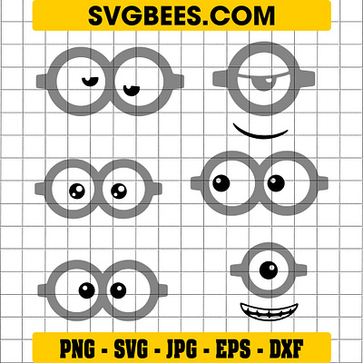 Minion Goggles SVG minion goggles svg svgbees