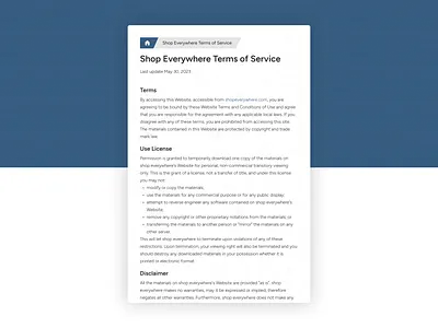 Terms Of Service - Daily UI #089 089 and conditions dailyui design figma terms of service ui web design
