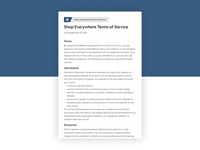 Terms Of Service - Daily UI #089 089 and conditions dailyui design figma terms of service ui web design