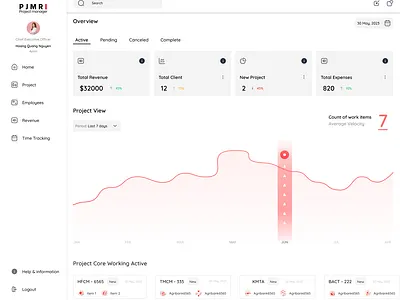 PM Dashboard branding dashboard graphic design manager project project manager ui