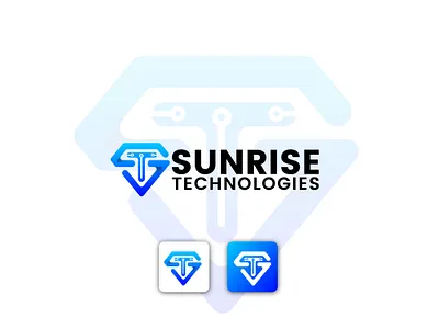 logo, Sunrise Technologies, logo design atik mansur best logo branding business card design graphic design logo logo design modern modern logo motion graphics