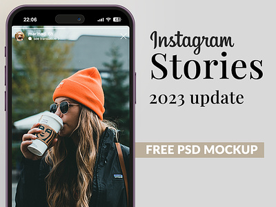 Instagram Stories Mockup 2023 - FREE PSD download free freebie instagram mockup psd social media stories ui