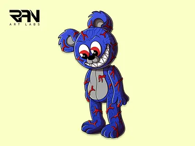 Cute evil teddy bear cartoon mascot character design cartoon character cartoon style cute mascot cute teddy bear evil teddy bear illustration mascot merchaindise t shirt teddy bear