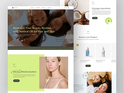 Kummang - Beauty Landing Page beauty beauty clinic beauty retailer clinic cosmetics e commerce ecommerce fresh hair haircare makeup massage product serum skincare store web web design website website design