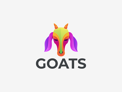 GOATS branding design goats coloring goats logo graphic design icon logo