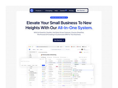 Saas Landing Page for CRM Startup components crm crm startup design graph homepage inspiration landing page marketing website saas saas design saas landing page saas marketing saas web saas website ui ux web web design website