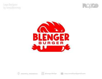 Logo Concept : Blenger Burger branding bread burger design elegant fnb food graphic design illustration logo red store typography vector