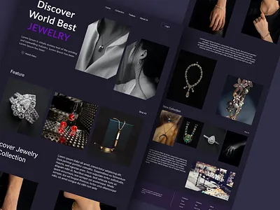 Jewelry landing page design gold jewelry landing page jewelry landing page jewelry website jewelry website design jewelry website homepage ui ux website