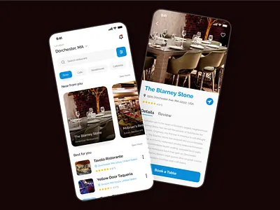 Restaurant Booking App food app ui design food delivery clone food ordering system online food delivery system restaurant reservation app restaurant table booking app table booking app ui design ux design