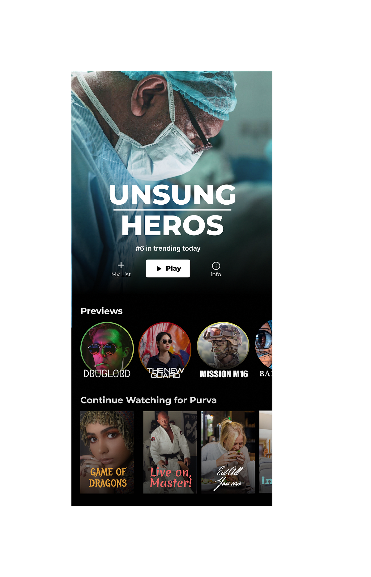 Netflix Screen by Purva Vijay Sawant on Dribbble