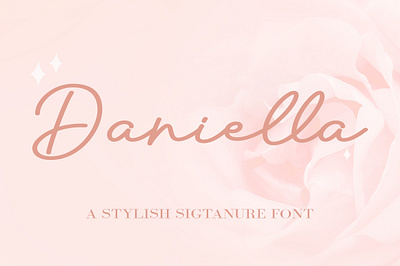 Daniella Font design display elegant font logo lovely stylish wedding