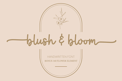 Blush And Bloom Font beautiful beauty cute design display elegant feminine flower font handwritten illustration invitation logo lovely magical rainbow script signature stylish wedding