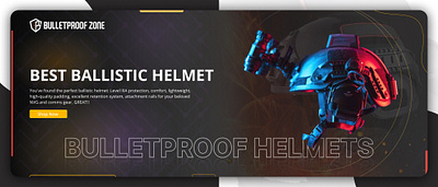 Helmet Web Banner 3d animation branding design graphic design illustration logo motion graphics ui ui design vector