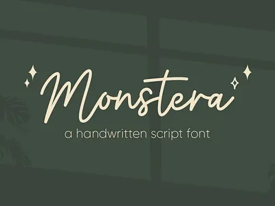 Monstera Font beautiful beauty design display elegant feminine font handwritten invitation logo lovely script signature stylish wedding
