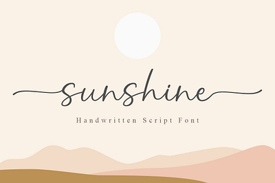 Sunshine Font beauty design display elegant feminine font handwritten invitation logo lovely script signature stylish wedding