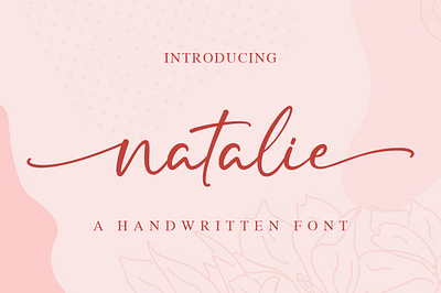 Natalie Font beautiful beauty design display elegant feminine font handwritten illustration invitation logo lovely script signature stylish wedding