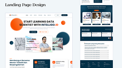 Landing Page E-Course Data Scientist app branding data scientist design illustration moc typography ui ux web website