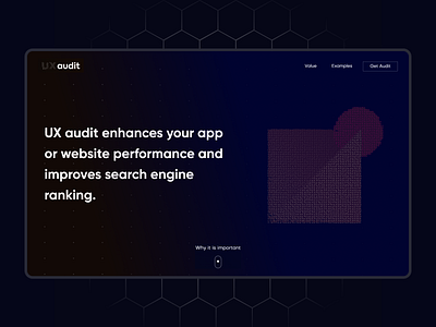 UX Audit Website Design: Landing Page with Animations agency animation audit business creative dark homepage landingpage motion motiongraphics navigation professional responsive search services site ui ui ux ux website