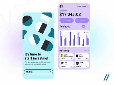 Investment Mobile IOS App analysis android animation app app design app interaction dashboard design finance fintech invest investment ios mobile mobile app motion online ui ux wallet