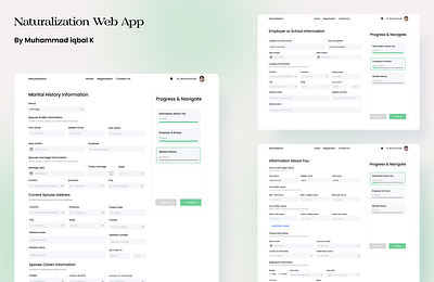 Naturalization Web App app branding design doucument illustration input design moc mockup naturalization ui ui ux ux web