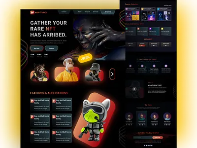NFTGO - NFT Website Design blockchain crypto art design futuristic nft nftart ntfdesign token ui ux web3 web website