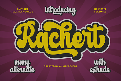 Rachert - Script Bold Retro modern font