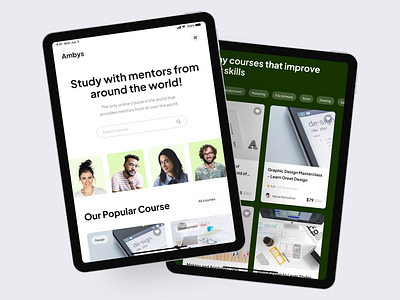 Tablet Responsive - Ambys card category course courses hero landing page online course online courses pricing responsive responsive tablet tablet responsive tablet version