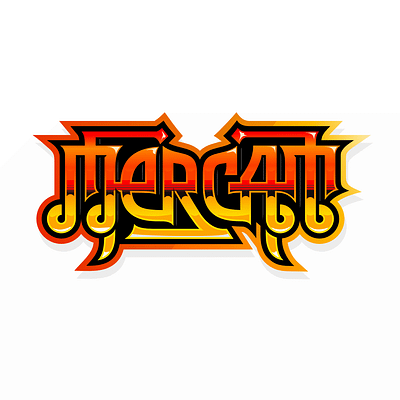 Mercat Logotype arabic branding bright chrome design illustration letters logo logotipo logotype magic market script spain sun trade typo typography vector