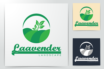 Laavender Landsape Logo branding branding design business logo company logo corporate design graphic design logo design minimal minimalist logo modern stationery design