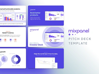 Mixpanel Pitch Deck Template analytics app fintech pitch deck pitch deck example pitch deck examples pitch deck template powerpoint ppt ppt template presentation presentations purple saas slide deck slide design slides software startup venture capital