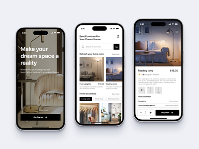 Furnizone - Furniture Ecommerce App app design dribbble graphic design mobile typography ui uiux user experience design user interface design ux