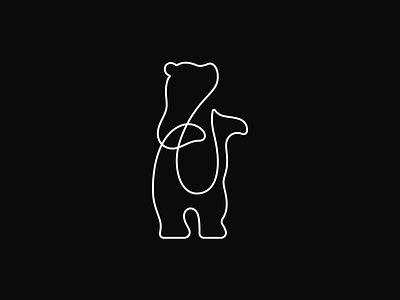 Linear bear animal bear brand branding design elegant illustration line linear lineart logo logo design logotype mark minimalism minimalistic modern sign vector wild