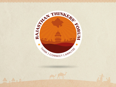 Rajasthan Thinkers' Forum branding logo minimal photoshop