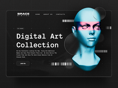 Brave Digital 3d art design graphic design illustration new ui ux web website