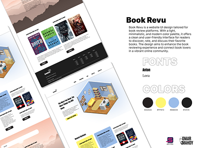 Book Revu graphic design ui website