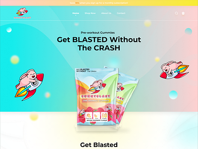 Bunny Blast banner design bunny blast kids packeging web design website design