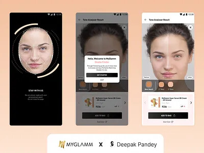 Feature: Shade Finder for MyGlamm app figma mobile app mobile ui product design ui ux ux design ux designer webdesign