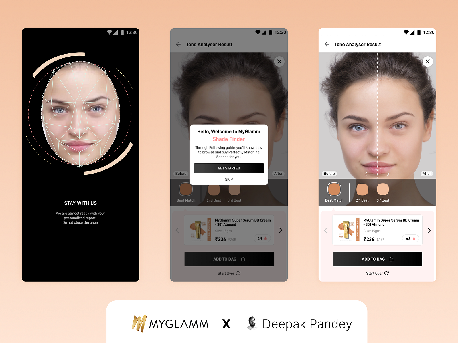 Feature Shade Finder for MyGlamm app by Deepak Pandey on Dribbble