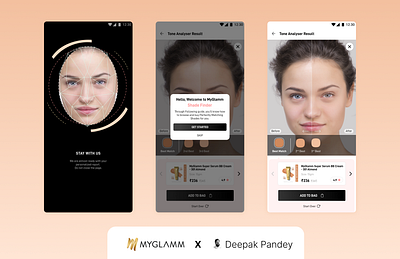 Feature: Shade Finder for MyGlamm app figma mobile app mobile ui product design ui ux ux design ux designer webdesign
